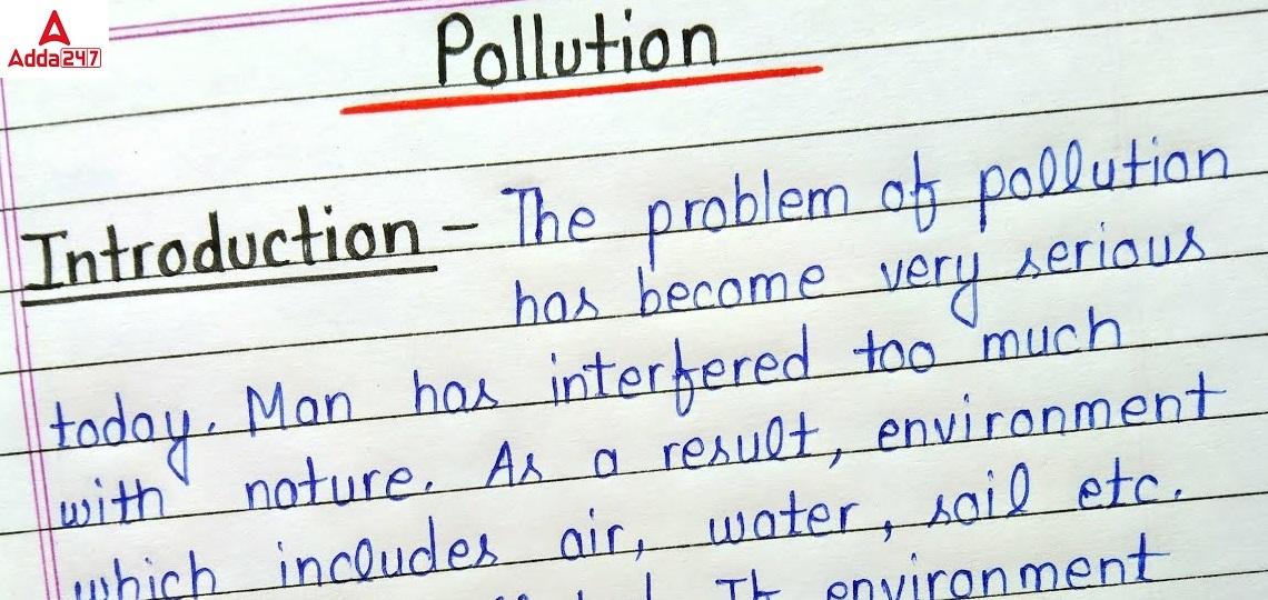 write a paragraph on pollution