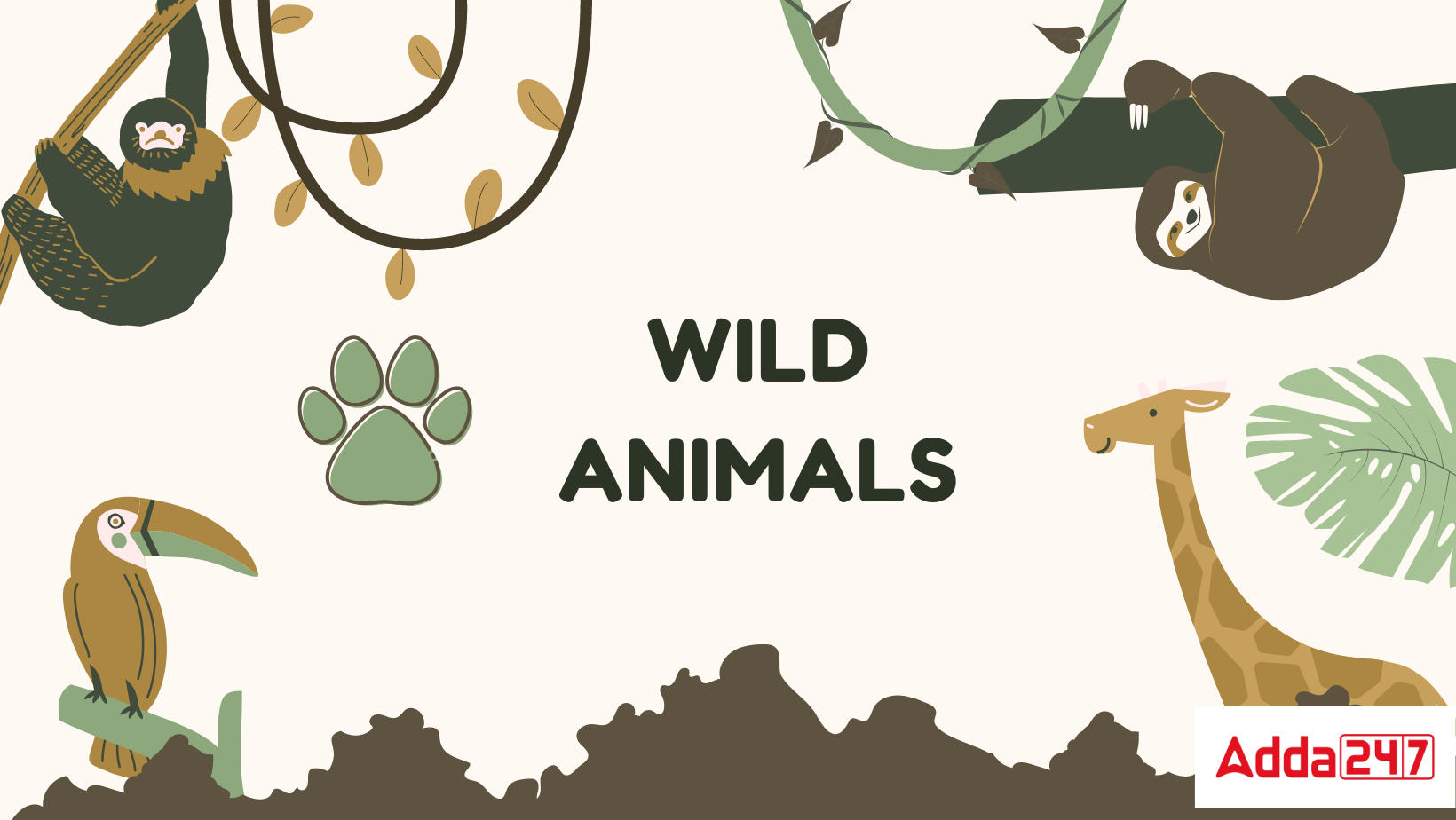 100 Wild Animals Name in English and Hindi