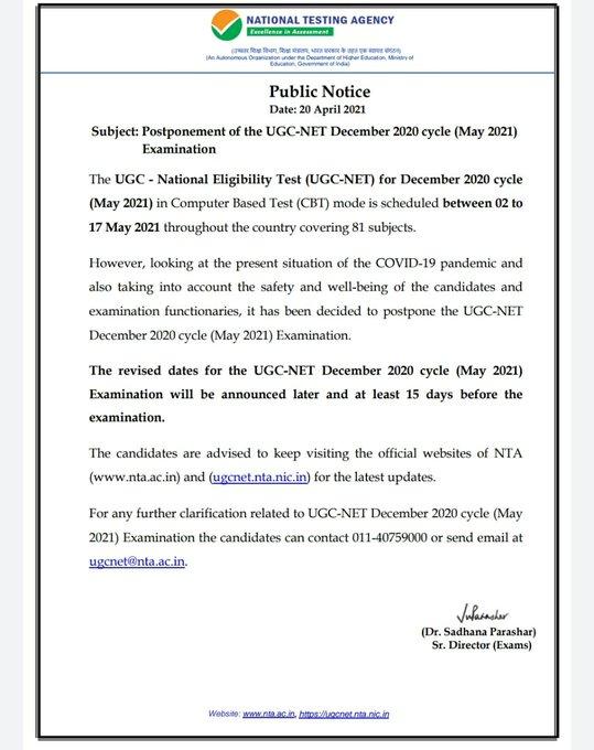 UGC NET Exam Postponed, New Dates To Be Announced Later_30.1