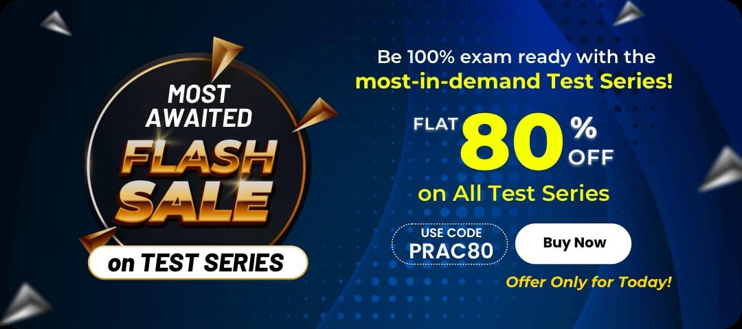 Flash sale on all test series | 80% off on all test series_30.1