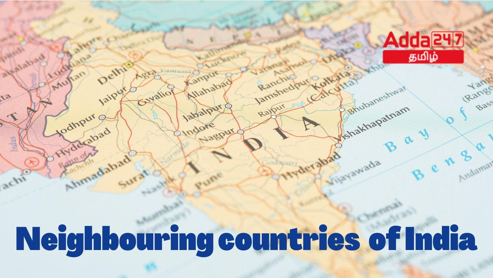 Neighbouring countries of India, Land and Maritime Bordering Countries_30.1