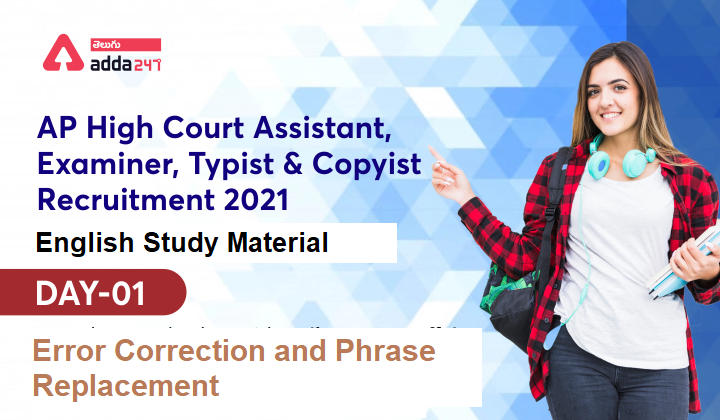 AP High Court Assistant English Study Material | Error Correction |_30.1