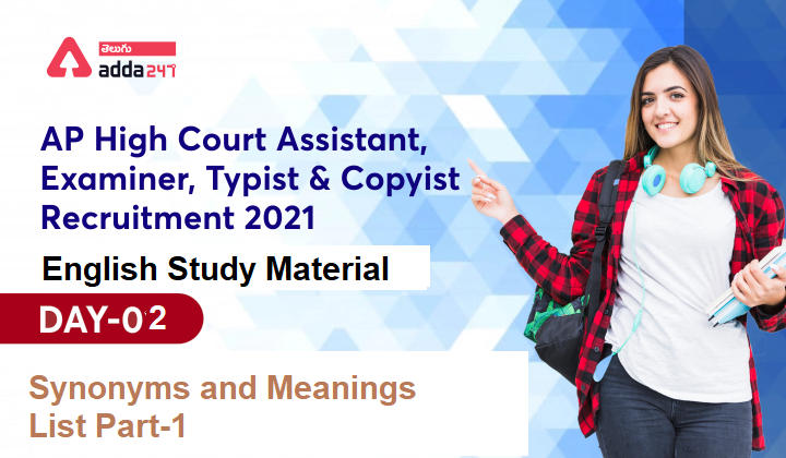 AP High Court Assistant English Study Material | Synonyms |_30.1