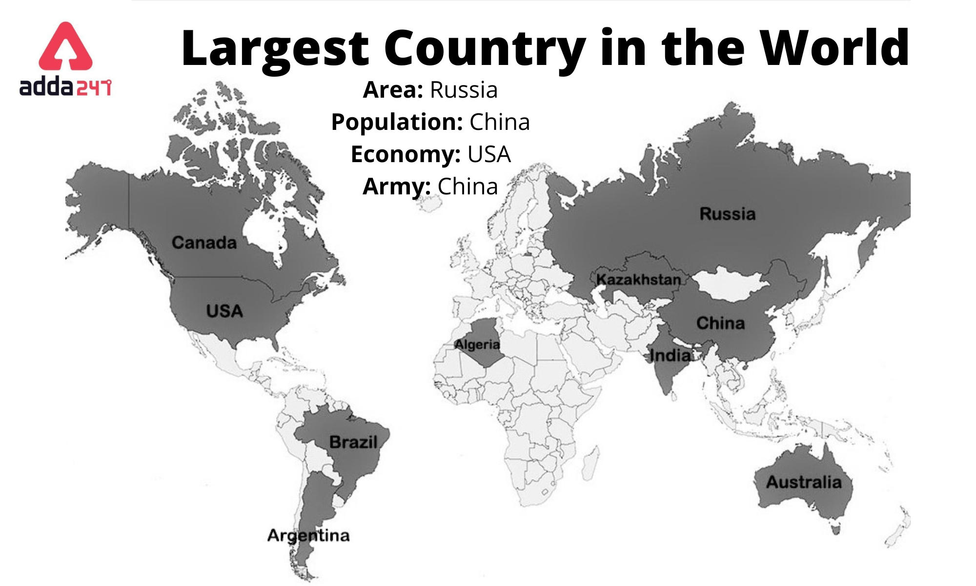 The Largest Country in the World by Area & Population