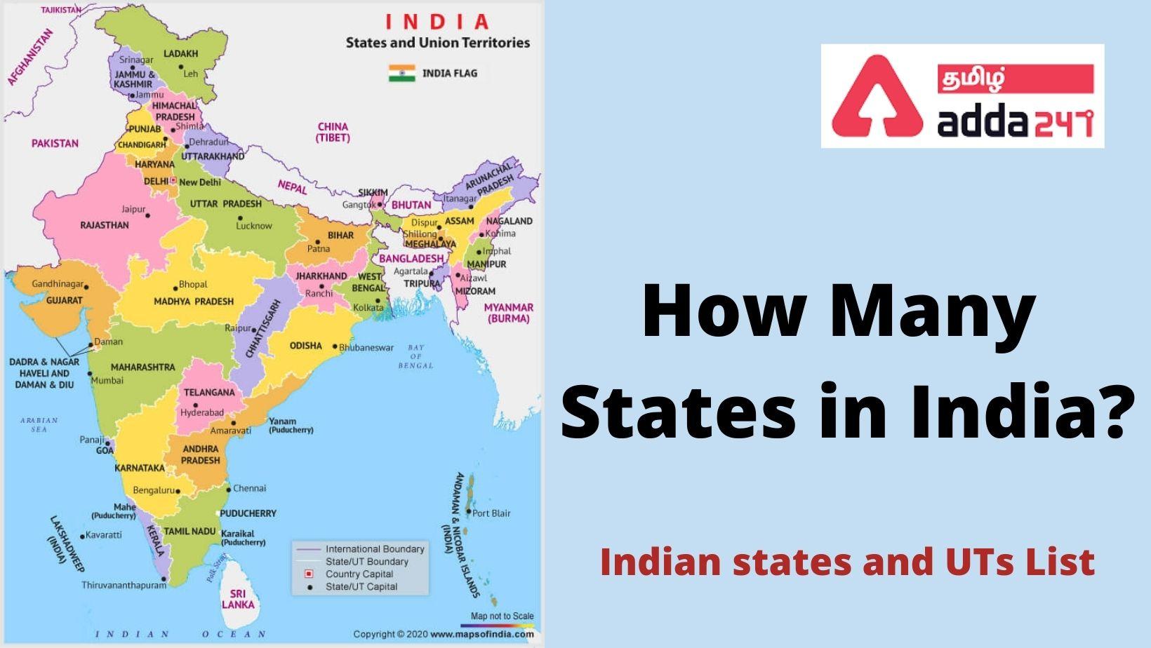 How many States in India? List of States and UTs in India