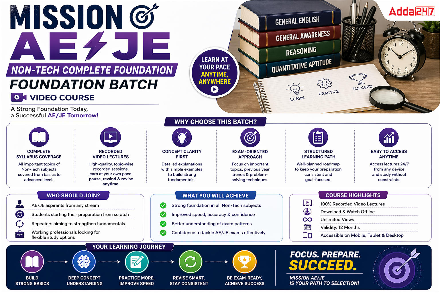 Mission AE/JE | Non-Tech Complete Foundation Batch | Video Course by Adda247