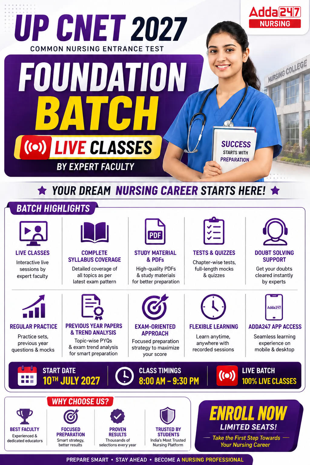 PRATIGYA UP CNET Batch 2027 | Online Live Classes By Adda247