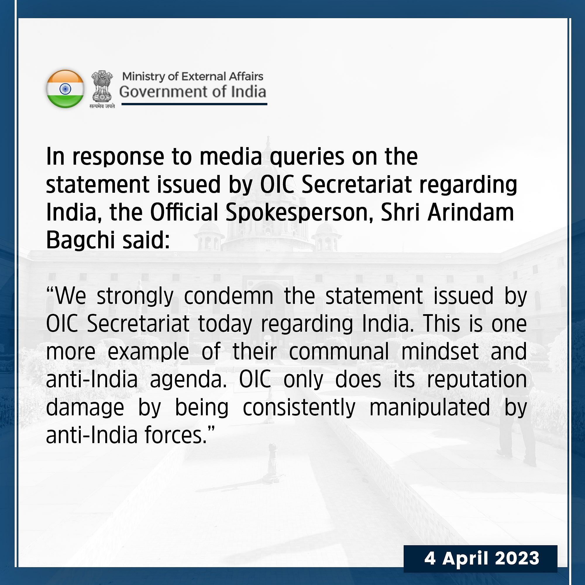 India slams OIC for its 'anti-India' agenda_40.1