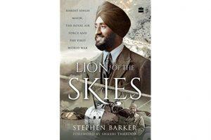 A book titled "Lion Of The Skies: Hardit Singh Malik" by Stephen Barker_4.1