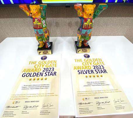 India received Golden & Silver Star at 'Golden City Gate Tourism Awards_5.1