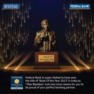 Federal Bank Titled "Bank of the Year 2023" in India : The Banker_4.1
