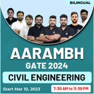 AARAMBH GATE 2024 Batch Civil Engineering | Bilingual | Online Live Classes By Adda247