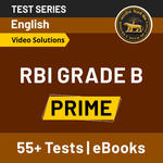 RBI Grade B Prime with Video Solutions 2021 Online Test Series
