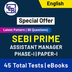 SEBI Assistant Manager Phase I (Paper-I) Prime 2020 Online Test Series (Special Offer)