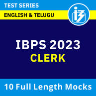 IBPS Clerk Prelims 2023 | Online Test Series in English and Telugu By Adda247