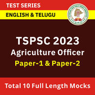 TSPSC Agriculture Officer online test series in Telugu and English By Adda247