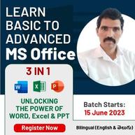 Three in One Learn Excel, Power point, MS Word in Telugu | Online Live Classes By Adda247