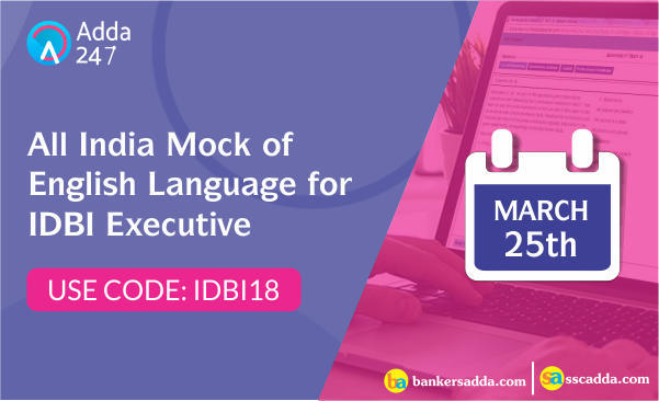 All India Mock of English Language for IDBI Executive