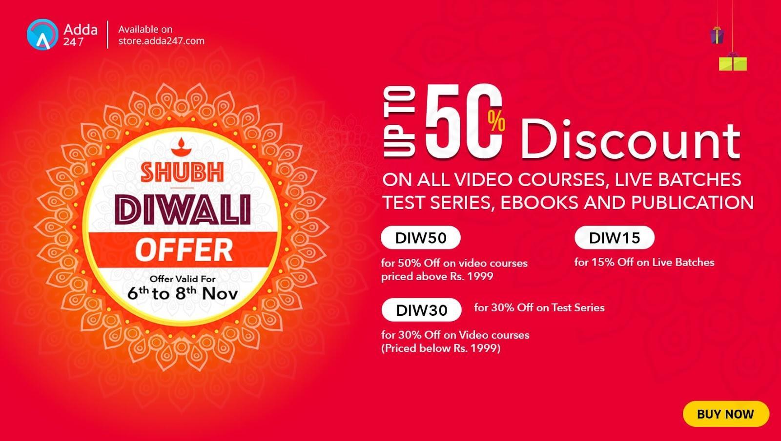 Diwali Celebration | Upto 50% Off On Video Courses | Test Series| Live Batches | Books & eBooks | Latest Hindi Banking jobs_3.1