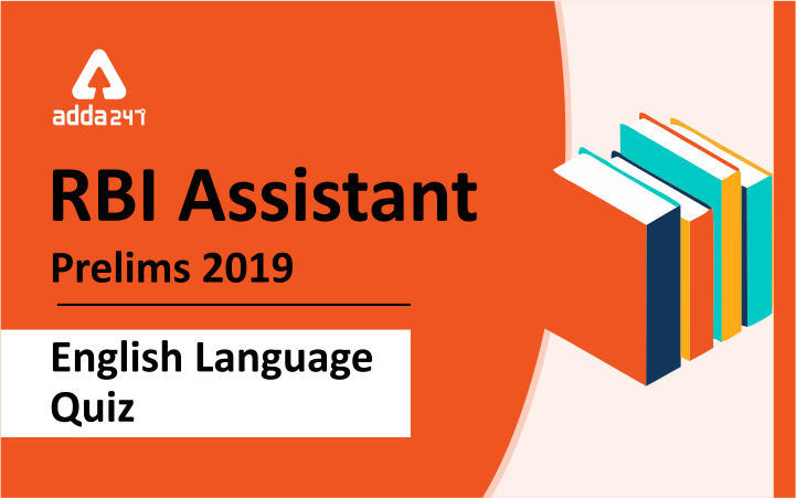 English Quiz RBI Assistant Prelims : 31st December 2019 | Latest Hindi Banking jobs_3.1