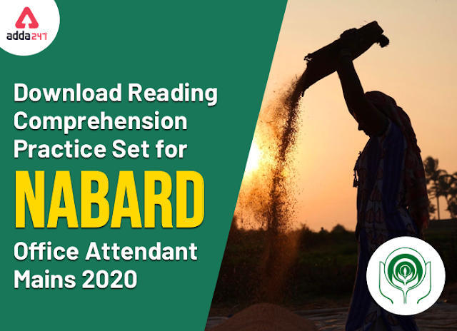 NABARD Office Attendant Mains 2020 के लिए Reading Comprehension Practice Set Download PDF | Latest Hindi Banking jobs_3.1