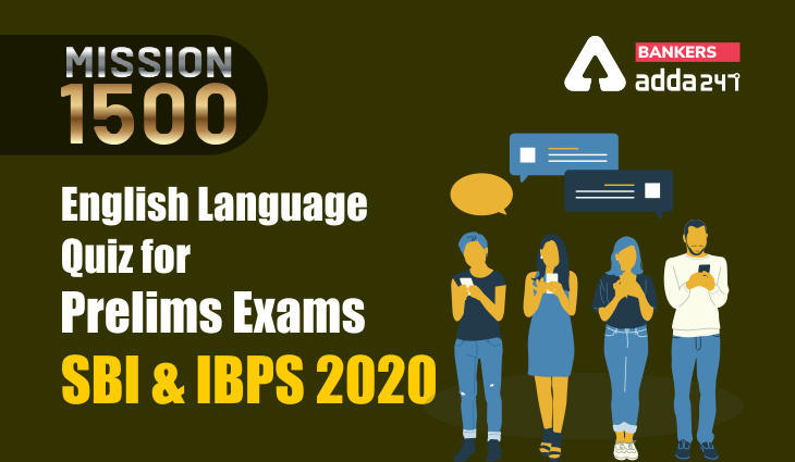 English Language Quiz for Prelims Exams- SBI & IBPS 2020- 30th November, 2020 | Latest Hindi Banking jobs_3.1