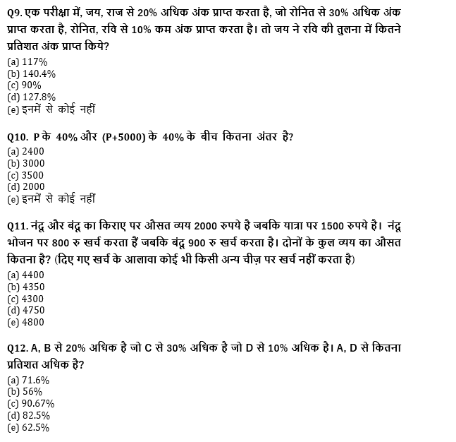 IBPS Clerk प्रीलिम्स क्वांट क्विज 2021- 26 जुलाई – Percentage, Ratio & Proportion, Average and Number system | Latest Hindi Banking jobs_6.1