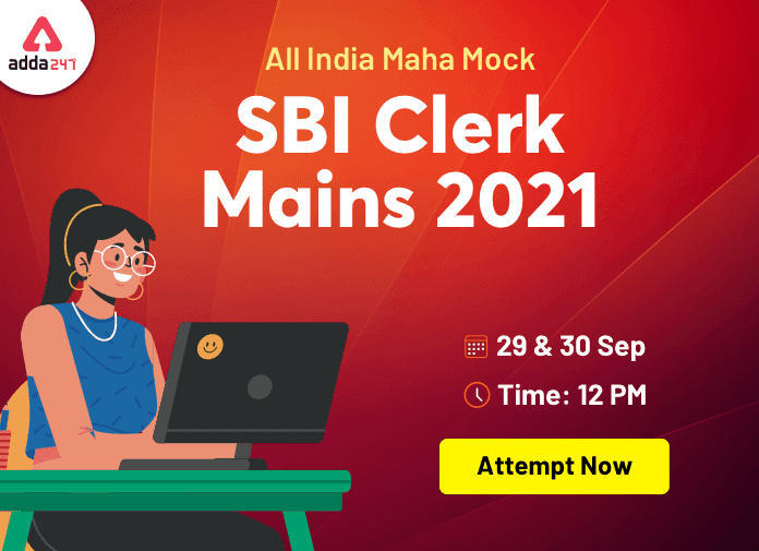 All India Maha Mock for SBI Clerk Mains 2021 on 29th & 30th September 2021 | Latest Hindi Banking jobs_3.1