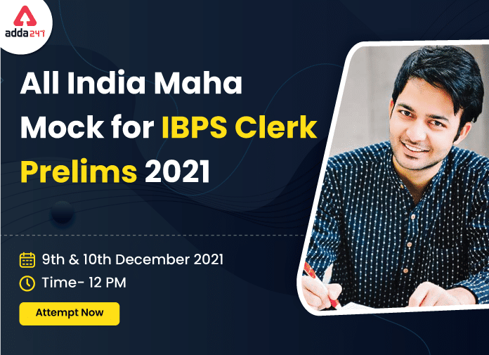 All India Maha Mock for IBPS Clerk Prelims 2021- 10th December | Latest Hindi Banking jobs_3.1