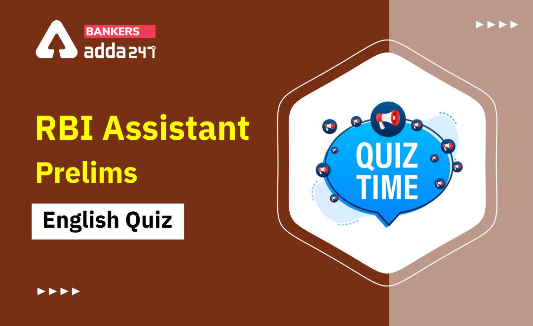 RBI Assistant Prelims English Quiz : 21st February – Word Swap | Latest Hindi Banking jobs_3.1