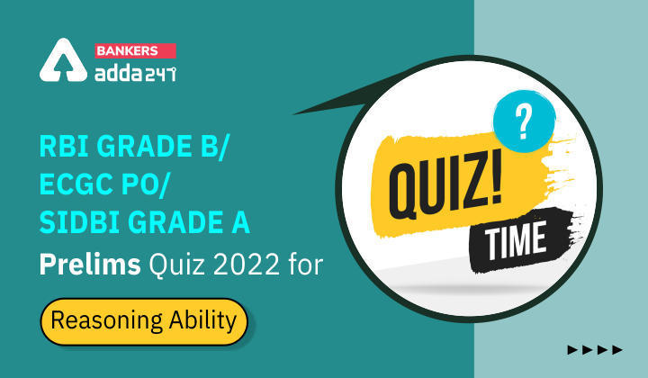 Reasoning Ability Quiz For RBI Grade B/ ECGC PO/ SIDBI Grade A Prelims 2022- 7th May | Latest Hindi Banking jobs_3.1