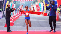 इथियोपिया बिरहूनु लेजेज, आलमज अयाना ने दिल्ली हाफ मैराथन जीता |_30.1