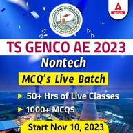 TSGENCO AE 2023 Non-Tech MCQ’s Live Batch | Online Live Classes by Adda 247