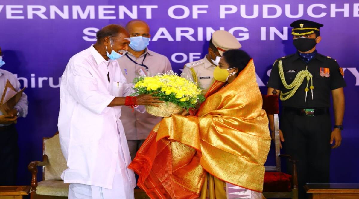 N Rangasamy Sworn in as Chief Minister of Puducherry | এন রঙ্গস্বামী পুডুচেরির মুখ্যমন্ত্রী হিসাবে শপথ গ্রহণ করেছেন_20.1