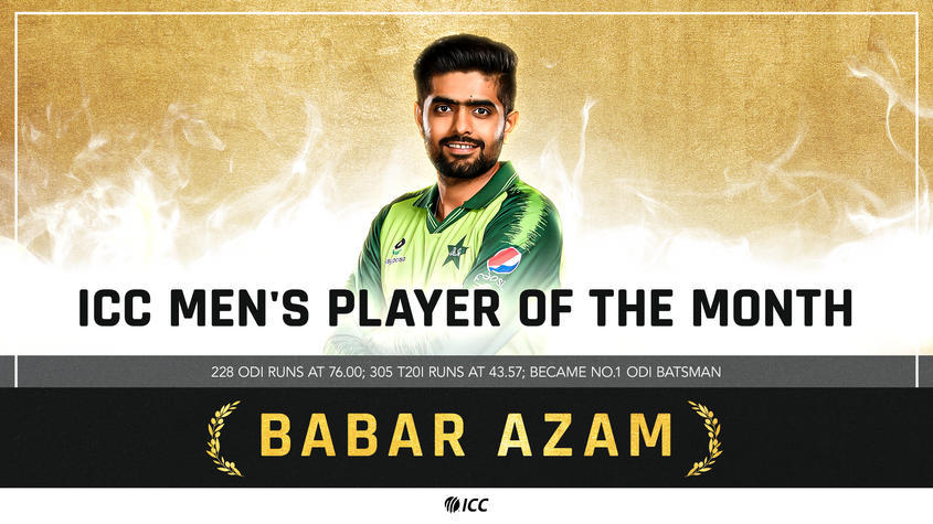 Pakistan's Babar Azam Wins ICC Players of the Month for April 2021|পাকিস্তানের বাবর আজম 2021 এপ্রিল মাসের আইসিসি প্লেয়ার অফ দ্য মান্থ হয়েছেন_20.1