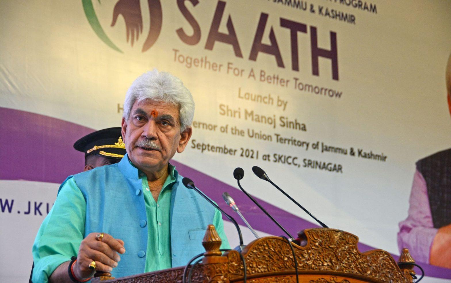 J&K LG Manoj Sinha inaugurates ‘Saath’ initiative for women