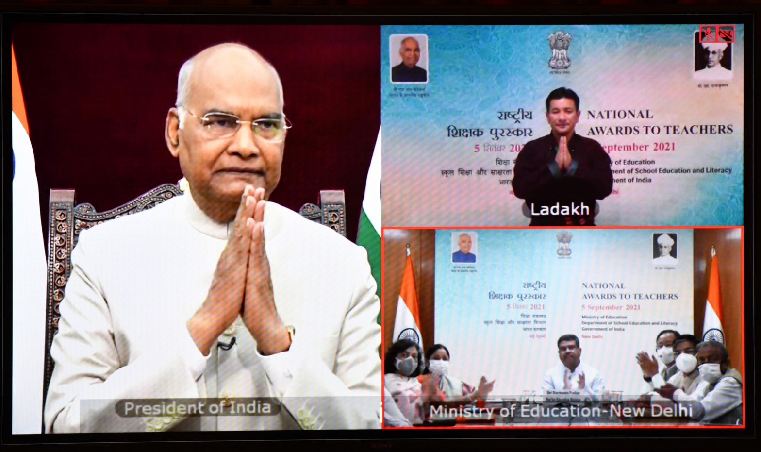 President Ram Nath Kovind presents National Award for Teachers-2021