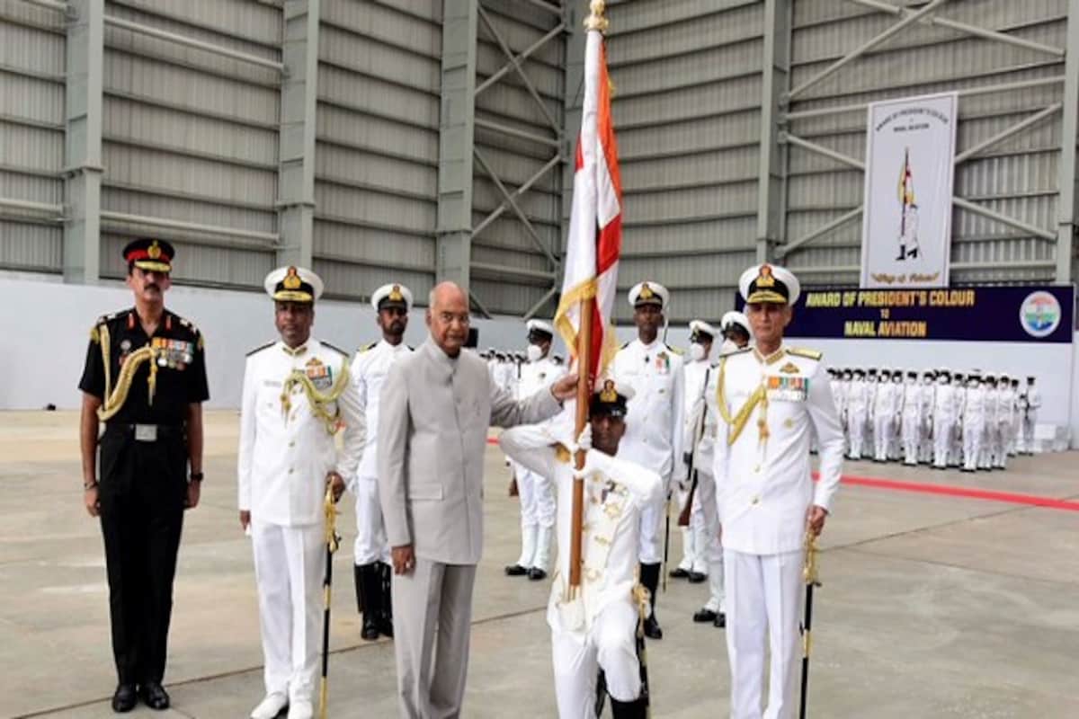 Indian Navy’s aviation wing honoured with prestigious President’s Colour award
