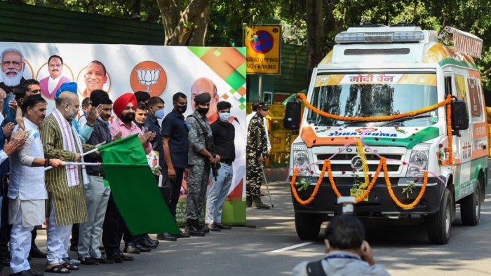 Home Minister Amit Shah flags off 'Modi Van'