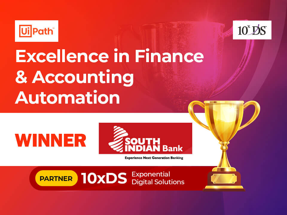 South Indian Bank won UiPath Automation Excellence awards 2021