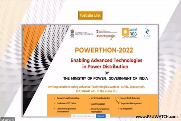Power Minister R K Singh launched Powerthon-2022