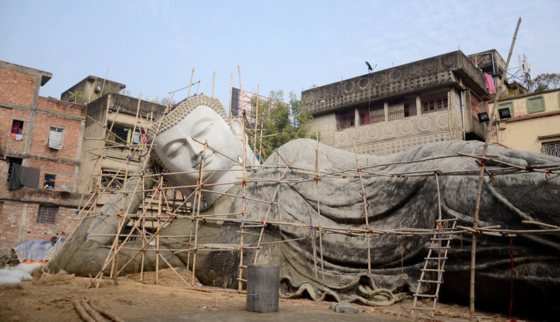 India’s largest reclining statue of Lord Buddha being built at Bodh Gaya