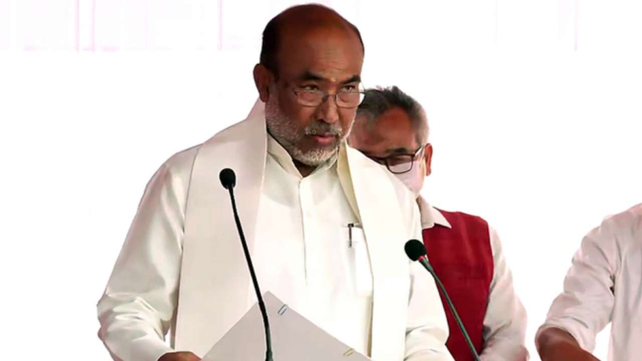 N Biren Singh takes oath as Chief Minister of Manipur for 2nd term