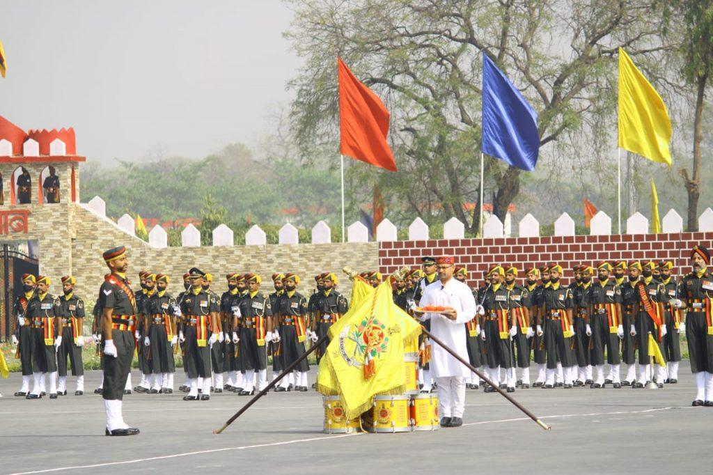 Two battalions of the Dogra regiment were presented with the President’s Colours by the army chief