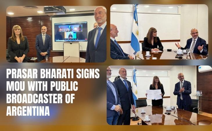 Prasar Bharati signed MoU with Public Broadcaster of Argentina