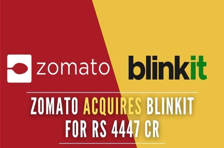Zomato acquired Blinkit for Rs 4,447 crore in all-stock deal