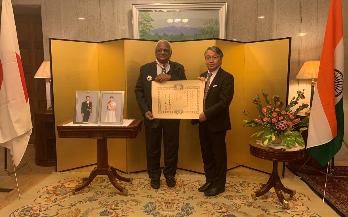 Japan’s ‘Order of the Rising Sun’ award conferred to Narayanan Kumar