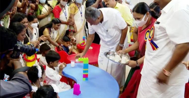 Kerala CM launched eggs and milk scheme for Anganwadi children