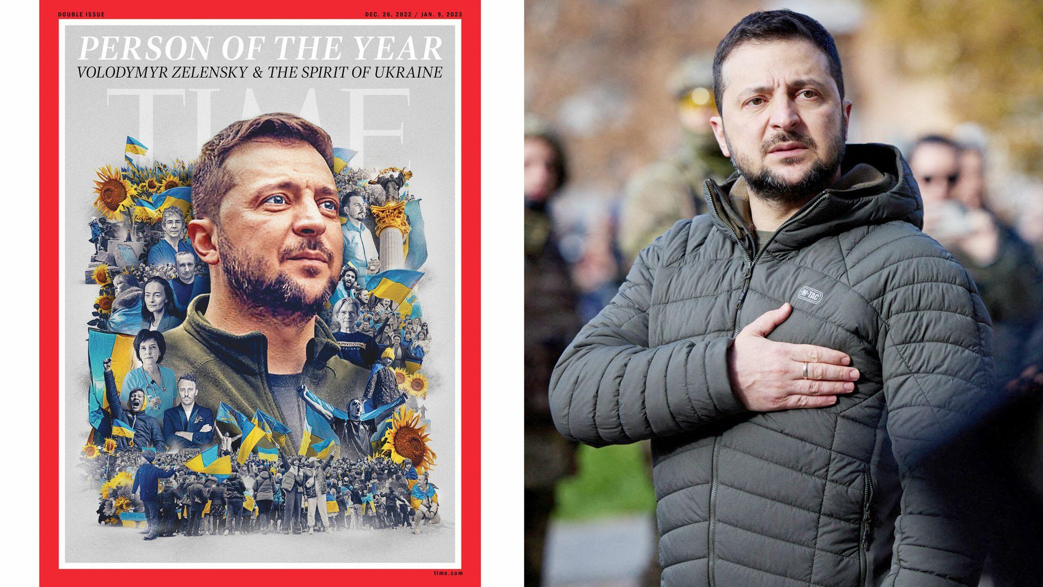 Time Magazine's 2022 Person of the Year: Volodymyr Zelensky and "Spirit of Ukraine"