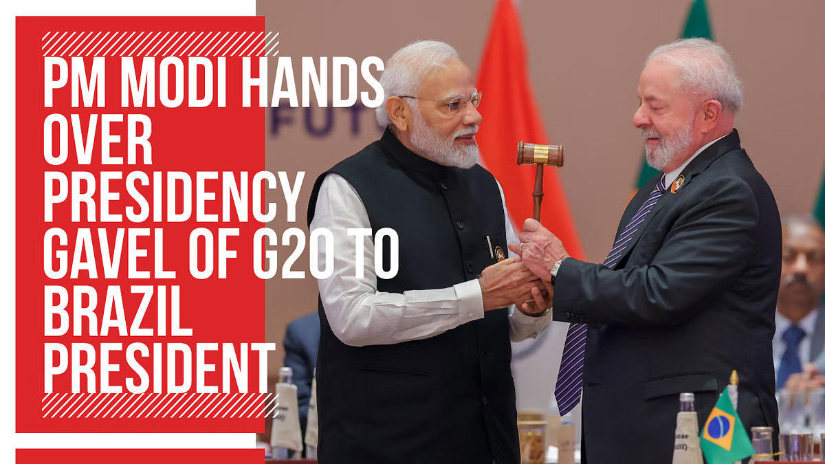 Next G20 Presidency: PM Modi hands over G20 Presidency gavel to Brazil's President_80.1